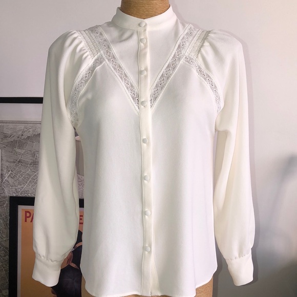 SEZANE Cream-white shirt Size 36 - Picture 2 of 11